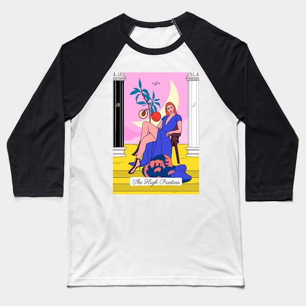 Tarot - The high priestess Baseball T-Shirt by magyarmelcsi